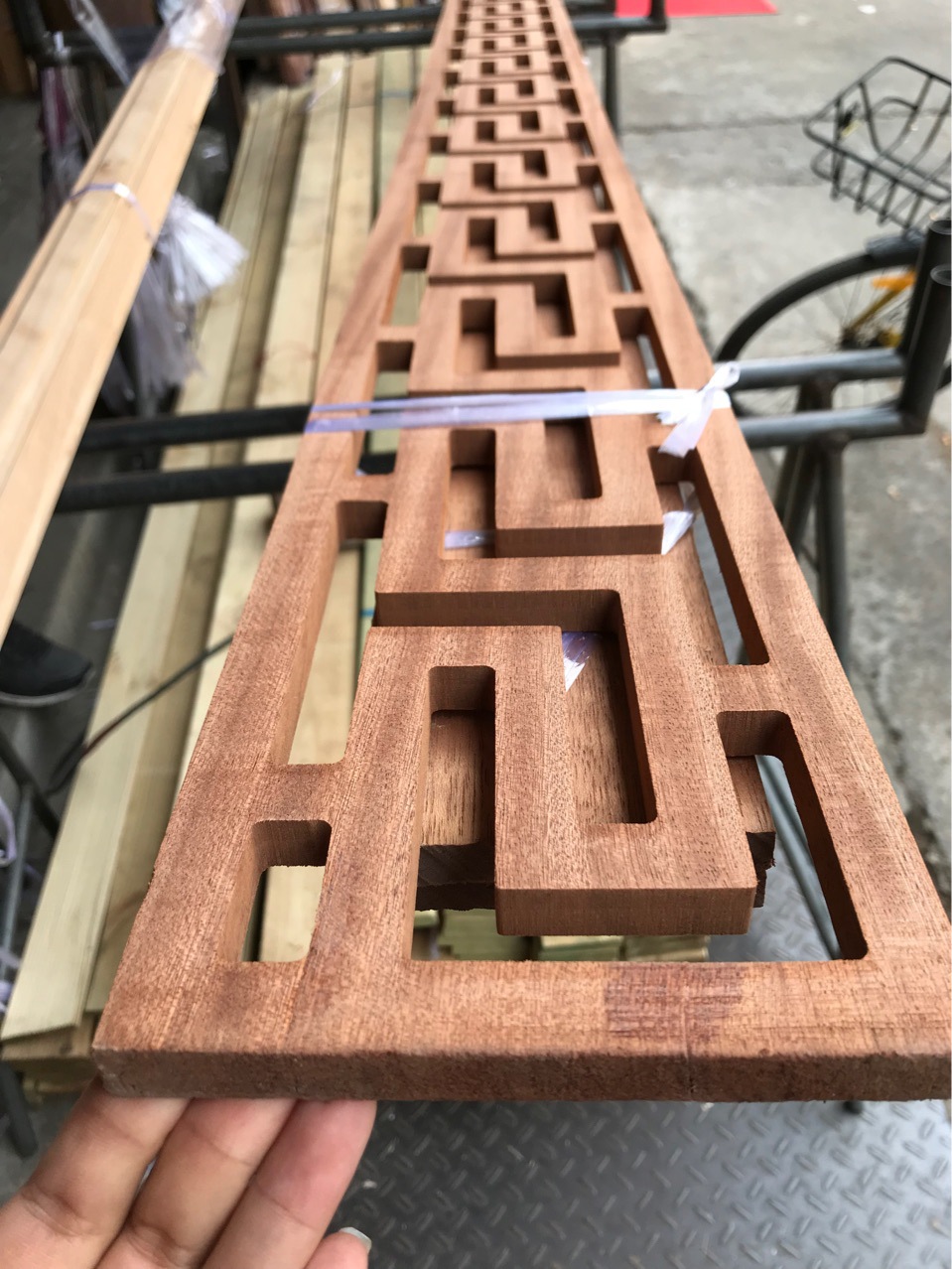 实木万字线沙比利万字线厂家实木雕花镂空长城木线条中式压边回纹