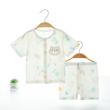 新生婴儿衣服夏天薄款短袖纯棉套装初生宝宝夏装两用档短裤两件套