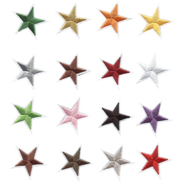 白夜班布艺刺绣补丁电脑五角星logo服装辅料帽子补丁熨烫布贴绣花