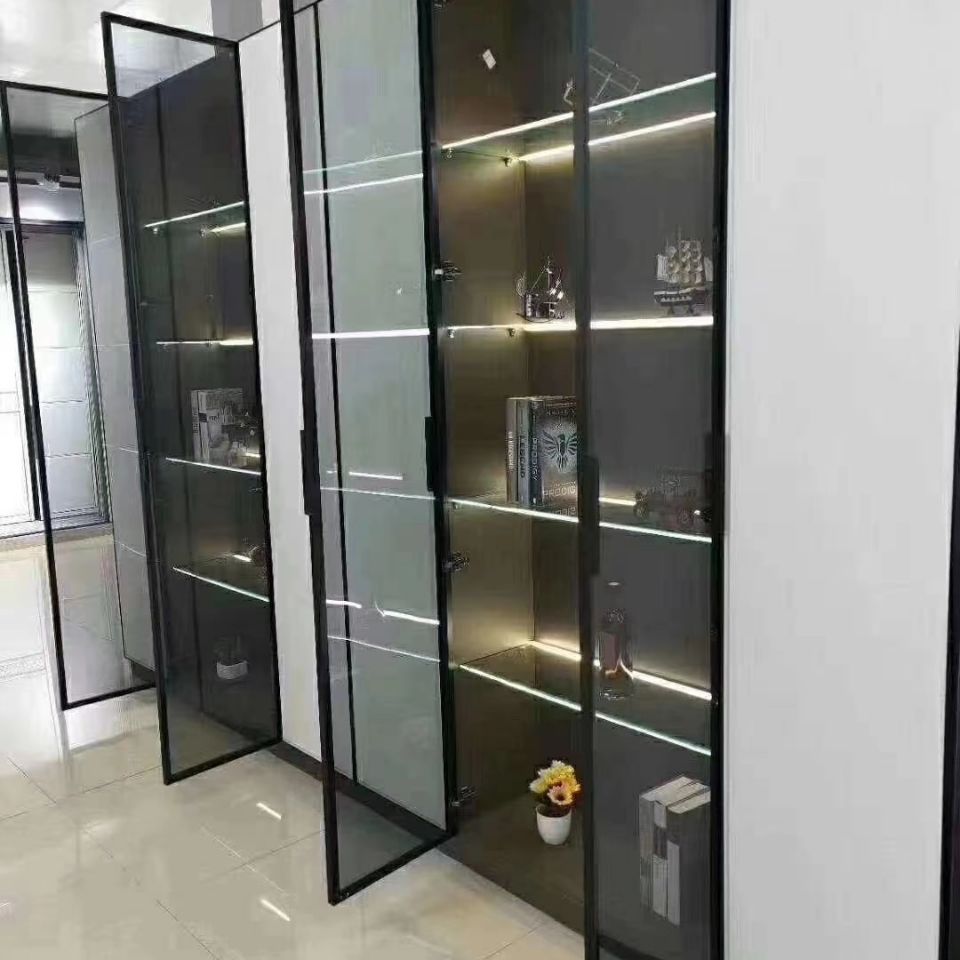 极简玻璃门 现代轻奢 钢化玻璃门 酒柜门 酒柜玻璃门 柜门