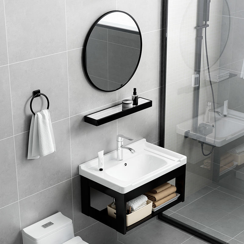 Wash Basin Cabinet Combination Wall-Mounted Washbasin Simple Bathroom Vanity Bathroom Sink Small Apartment Mini