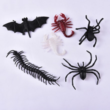 跨境 DIY配件万圣节愚人节玩具模型塑料蜘蛛蝙蝠蝎子蝙蝠
