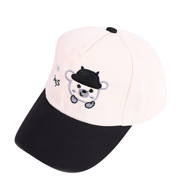 New Couple Children Hat New Male and Female Cute Baseball Cap Sun Shade Color Matching Japanese Wide Brim Fashion Peaked Cap