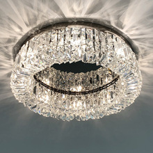 卧室灯现代轻奢水晶吸顶灯简约大气个性创意设计师主卧客厅餐厅灯