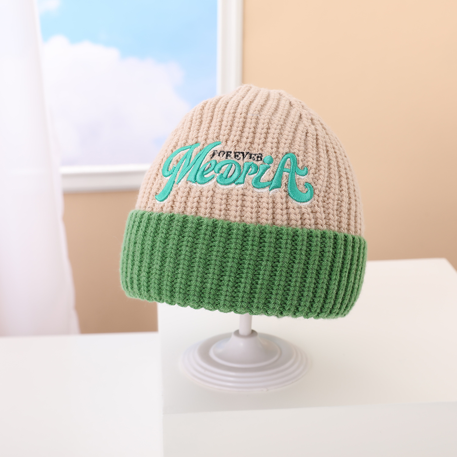 Autumn and Winter Children Woolen Cap Knitted Hat Baby Cute Warm Thickened Ears Protection Hat Men and Women Children's Beanie Cap Fashion
