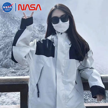 NASA冲锋衣男女秋冬款防风防水三合一外套2023新款冬季户外登山服