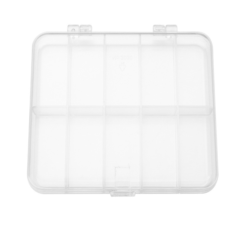 Multi-Grid Square Plastic Storage Box Transparent Fixed Grid Spare Parts Box Diy Handmade Jewelry Accessories 0772