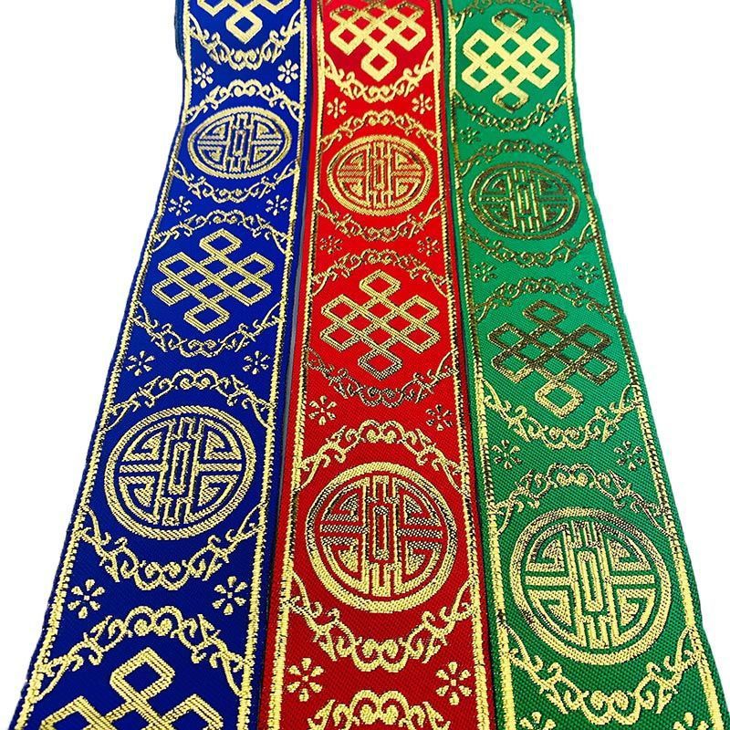 民族风金丝提花织带中国结古装戏服舞台服装饰刺绣花边辅料约米