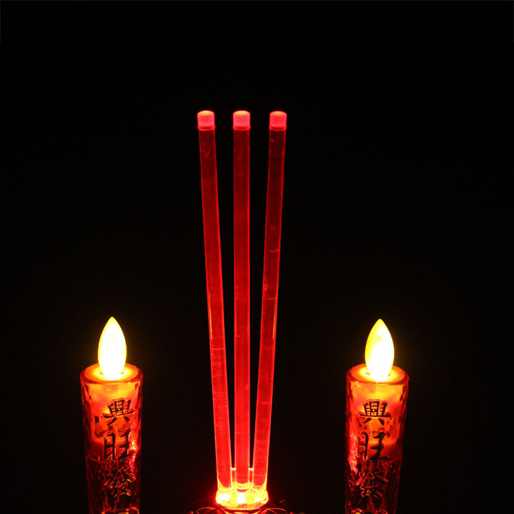 插电摇摆火苗电蜡烛灯家用烧香炉 led财神电香炉供佛供奉香烛香炉