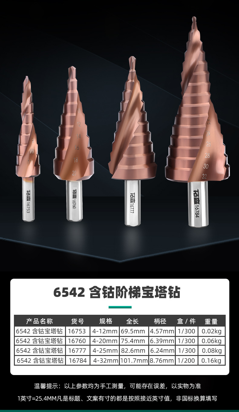 拓森宝塔钻头高速钢多功能螺旋阶梯打孔扩孔钻铁不锈钢金属开孔器