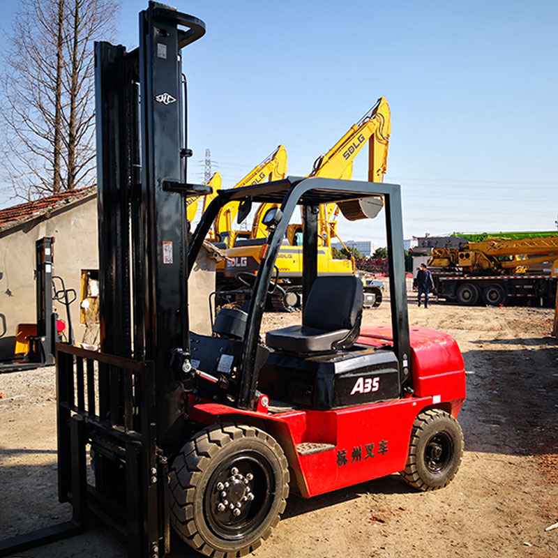 现货二手3.5吨杭州电动搬运叉车全电动铲车拖板车升高4米2020年