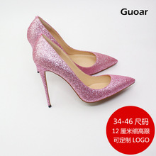 Shallow mouth 12cm thin high heel lady
