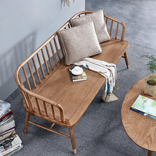 北欧小户型实木沙发现代简约三人位客厅木质冬夏两用白蜡木沙发