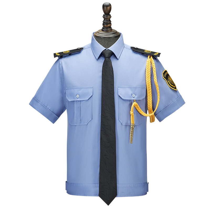 保安制服工作服男特训作训安保门卫物业服黑色夏季短袖衬衫-阿里巴巴