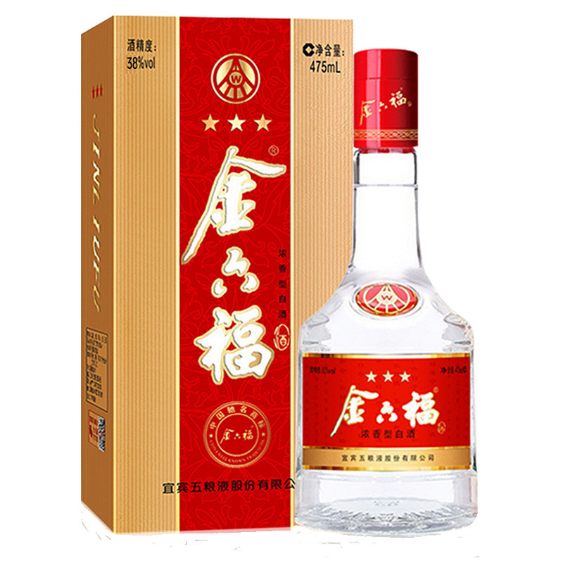 金六福【五粮总厂出品】三星38度浓香型白酒475ml*6瓶-阿里巴巴
