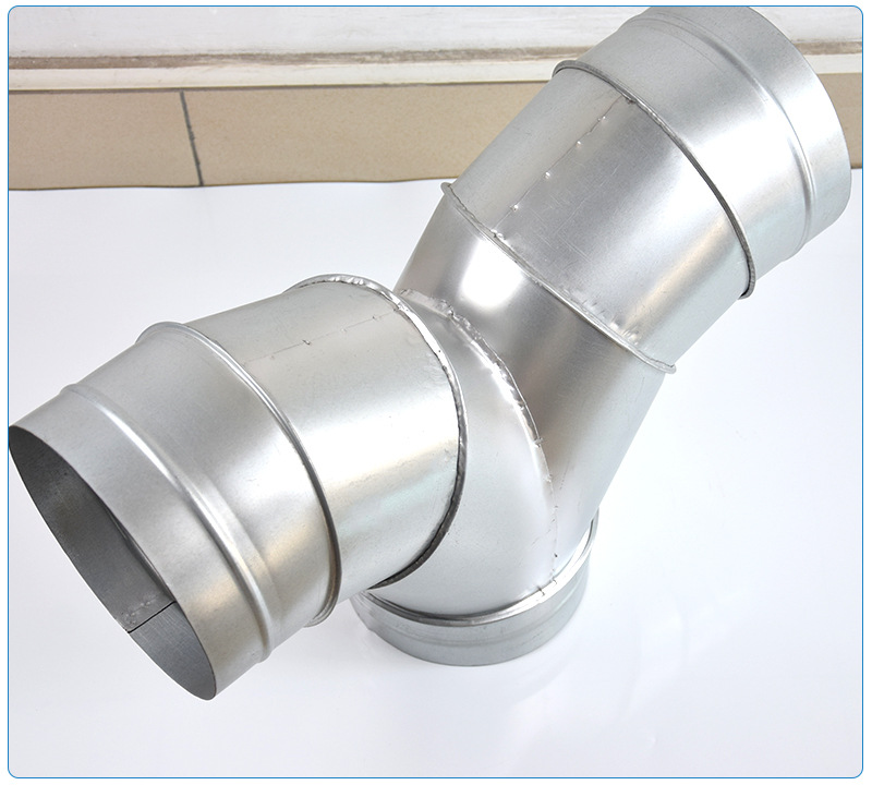 rt3-t1牛角三通大口径不锈钢螺旋风管工业除尘器管道异形三通定制