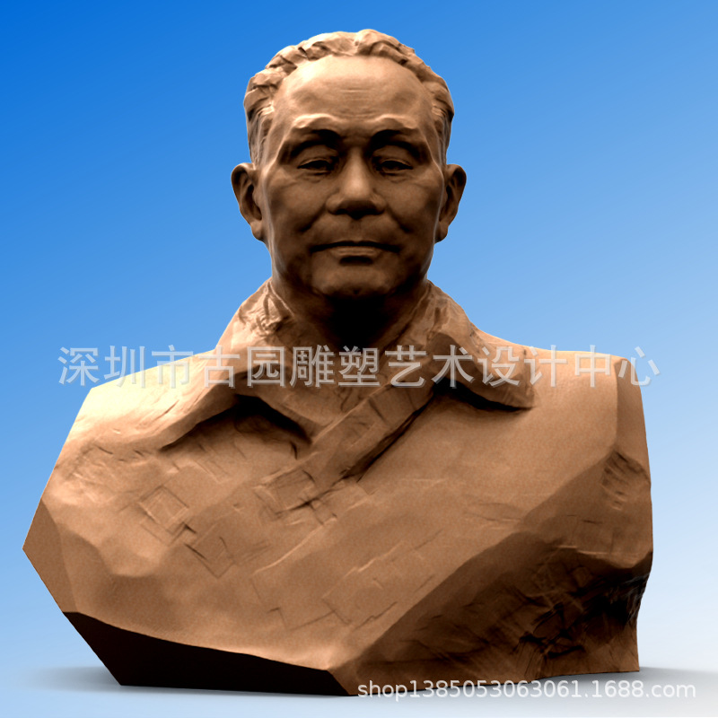 伟人头像雕塑 名人半身铜像 厂家设计制作玻璃钢仿铜人物雕像摆件