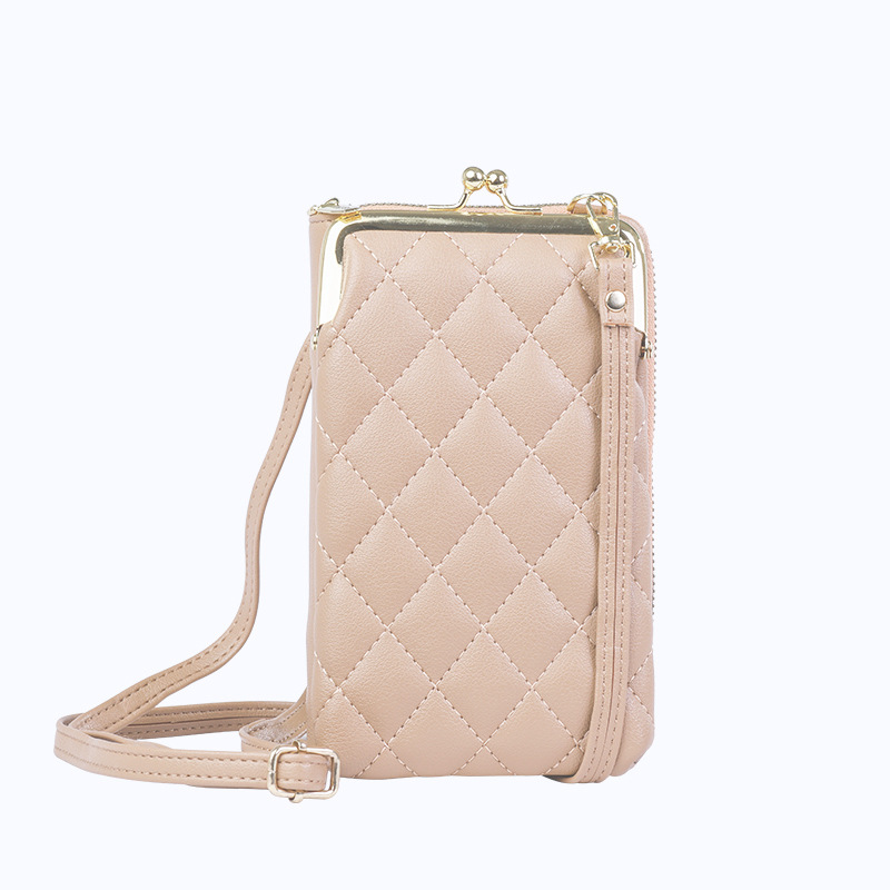 New Embroidered Niche Ladies Phone Bag Mini Messenger Bag Cross-Border Fashion Shoulder Bag Foreign Trade Customization Clip Bag