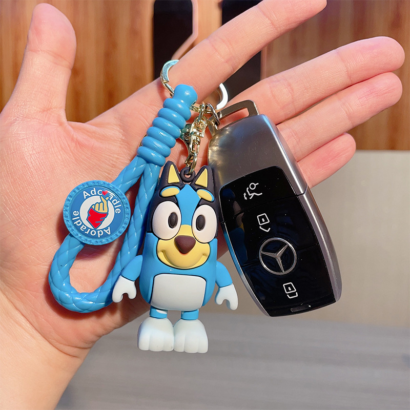Cartoon Cute Cloth Ruyi Family Doll Creative Car Chain Keychain Handbag Pendant Couple Small Gift Wholesale
