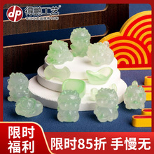 微景观仿玉貔貅小摆件龙年国潮瑞兽装饰品桌面汽车家居装饰工艺品