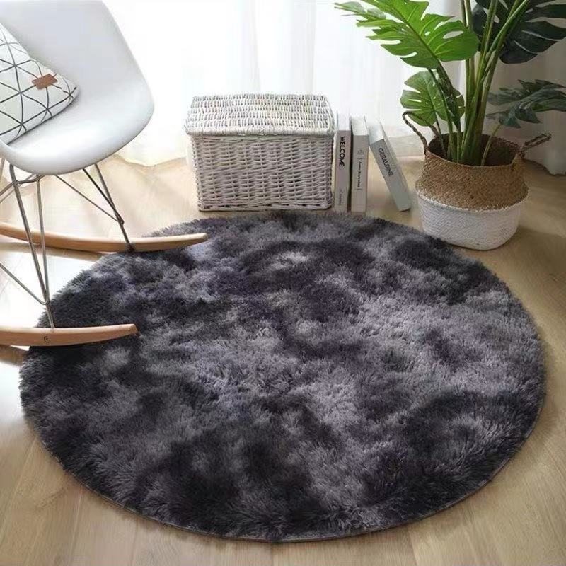 round Carpet Hanging Basket Mat Nordic Instagram Style Bedroom Bedside Blanket Chair Blanket Glider Plush Swivel Chair Floor Mat