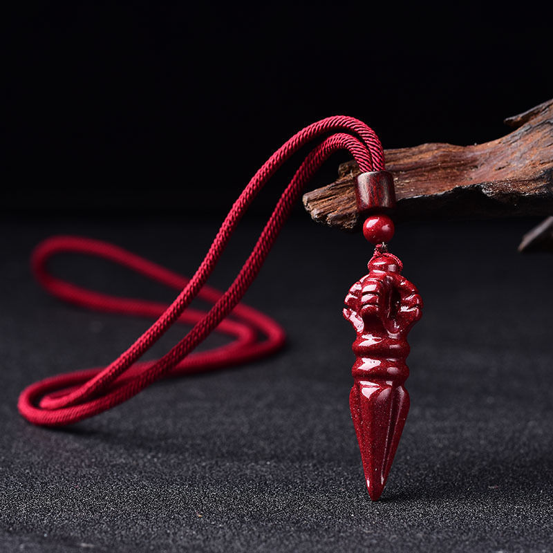 天然紫金砂金刚杵吊坠 原矿朱砂法器挂坠朱砂汽车钥匙扣批发-阿里巴巴