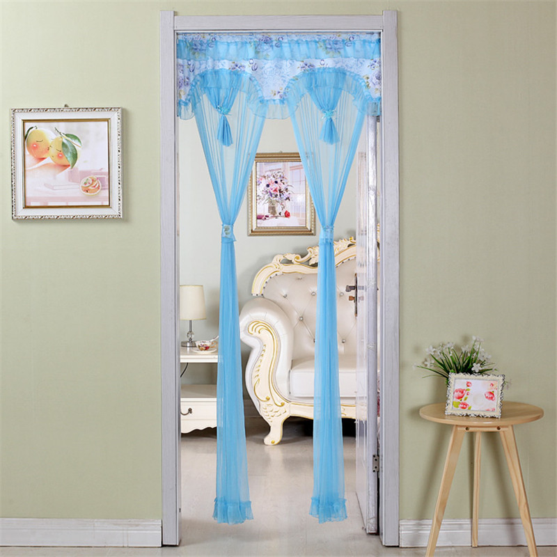 夏季防蚊门帘卧室隔断双开纱帘客厅玄关装饰挂帘免打孔长门帘沙帘