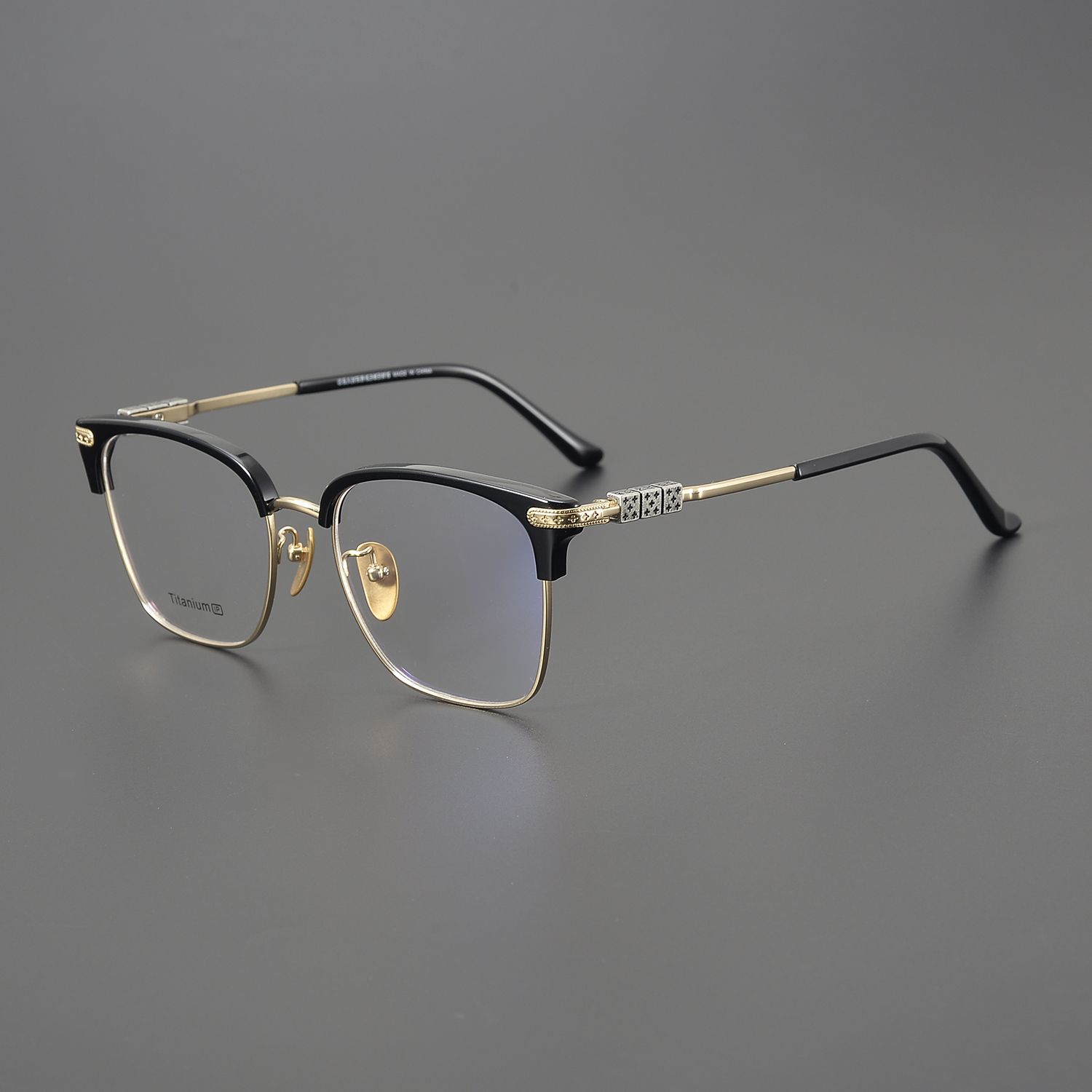 新款简丹克罗心眼镜框男女潮复古大脸大框百搭超轻钛架近视眼镜架