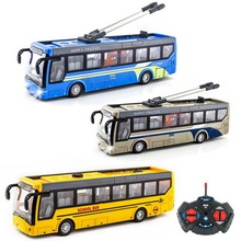 充电遥控车遥控巴士校巴车公交车旅游观光巴士跨境新款儿童玩具车