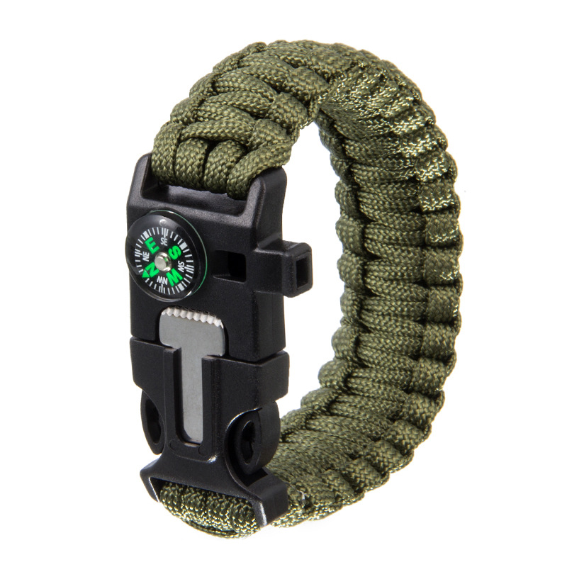 Paracord Bracelet Five-in-One Survival Compass Bracelet Multifunctional Outdoor Umbrella Rope Camping Adventure Seven-Core Lifeline