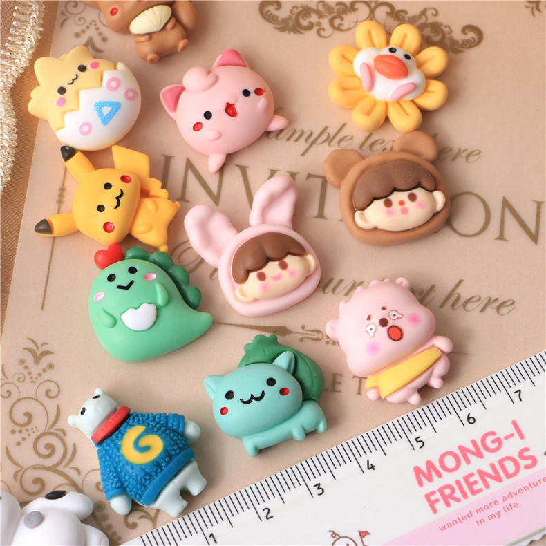 Boy Cartoon Cute DIY Homemade Phone Case Barrettes Refridgerator Magnets Material Package Resin Accessory Headband