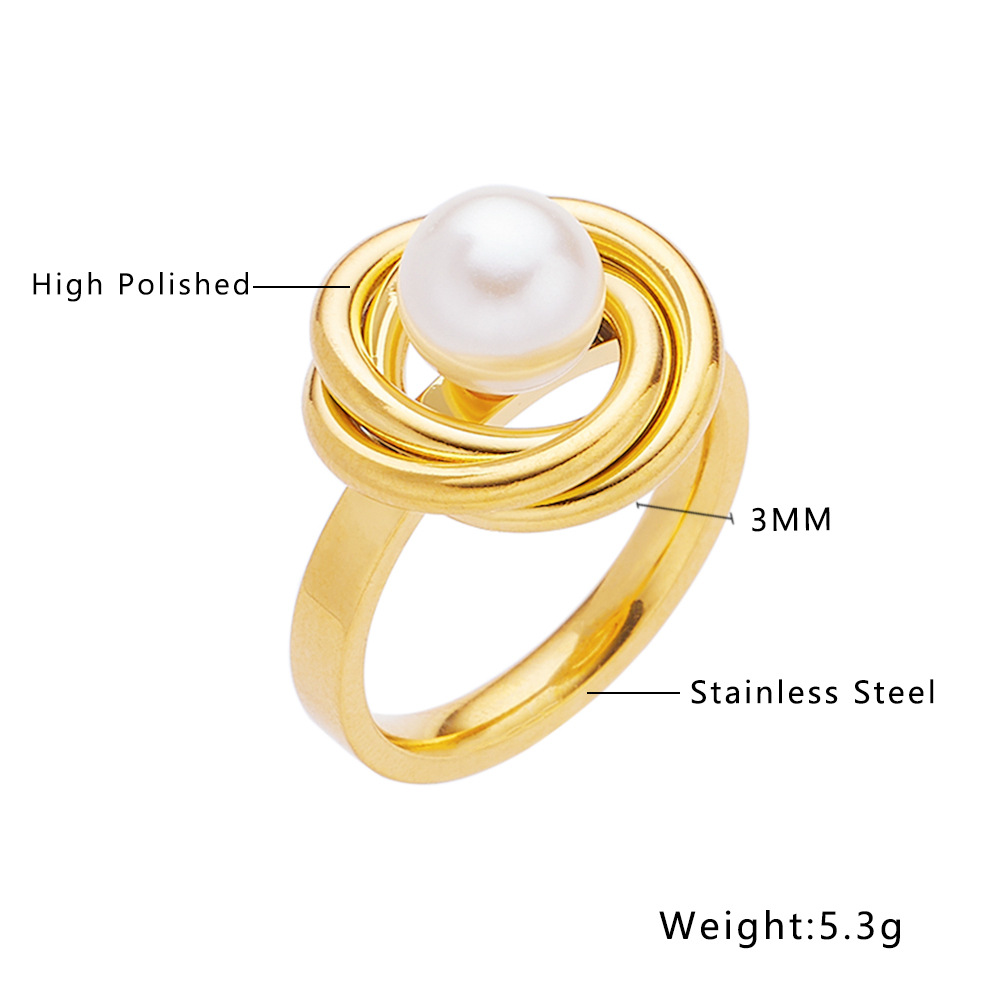 New High-Grade Pearl Zircon Ring for Women Retro Minority Design Ring Ring Temperament Wild Jewelry Wholesale