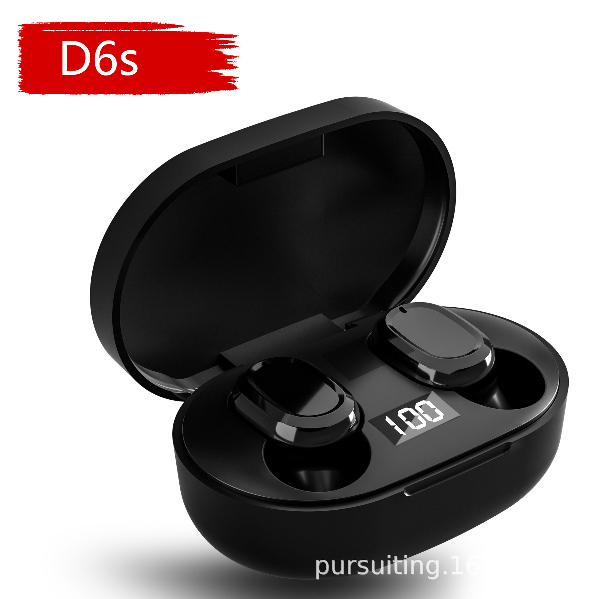 D6S数显蓝牙耳机F15无线运动户外无线耳机5.0带电仓迷你耳机触控