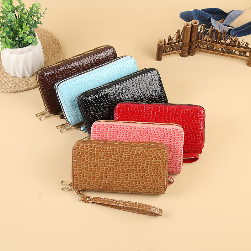 2023 new small card holder women‘s woven zipper long ladies wallet wallet clutch factory wholesale