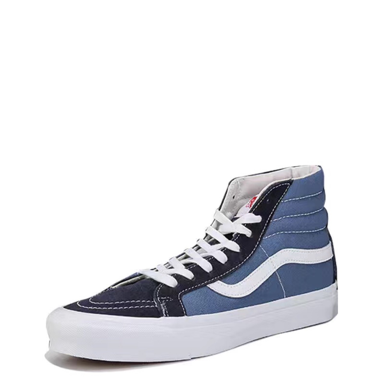 万斯高帮大牌拼色减震黑白地板鞋带篮球鞋学生情侣硫化休闲帆布鞋