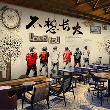 背景墙布壁纸画复古怀旧80后改造快餐厅饭店酒吧主题咖啡厅农家院