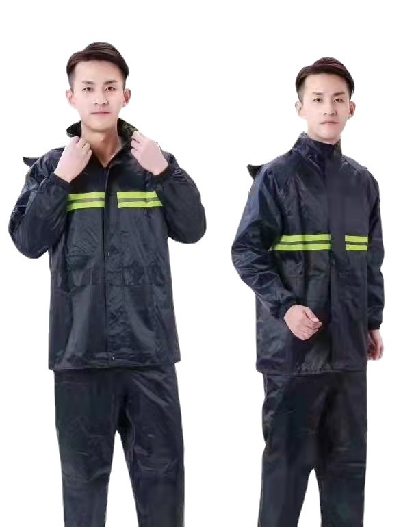 厂家加厚牛津布连体雨衣户外劳保防汛应急批发反光连体雨披印logo