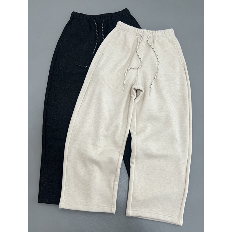 上身显瘦奶奶裤加绒加厚休闲裤冬季新款保暖直筒裤女百搭九分纯色