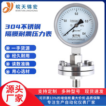 不锈钢隔膜耐震压力表YML100B螺纹式膜片水压气压高温蒸汽表