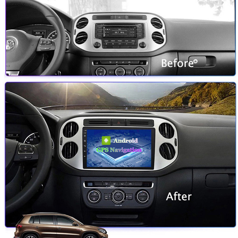 适用于外贸大众途观10-18款车载安卓智能导航gps触屏车机