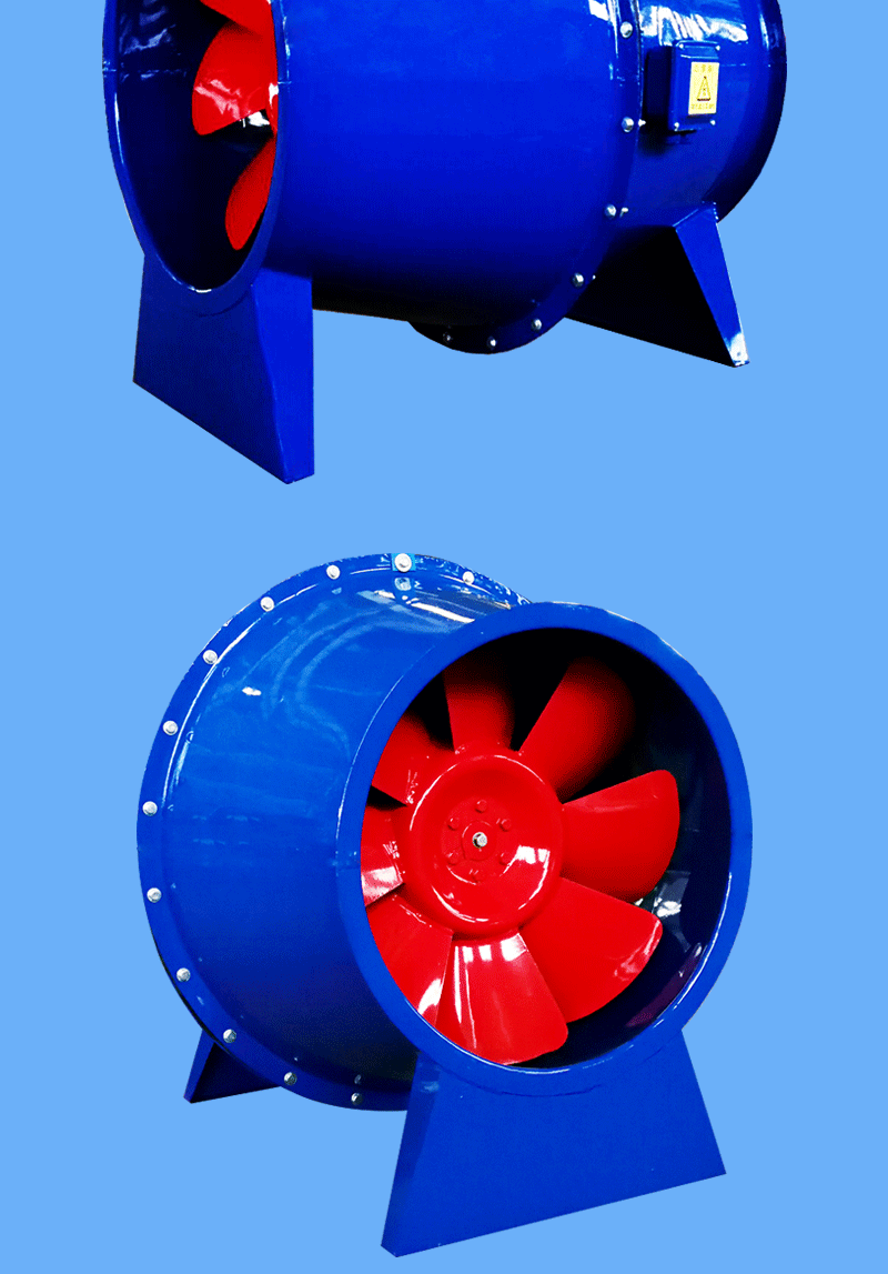 定制sjg鼓式斜流风机 380v防腐防爆玻璃钢碳钢管道增压通风机