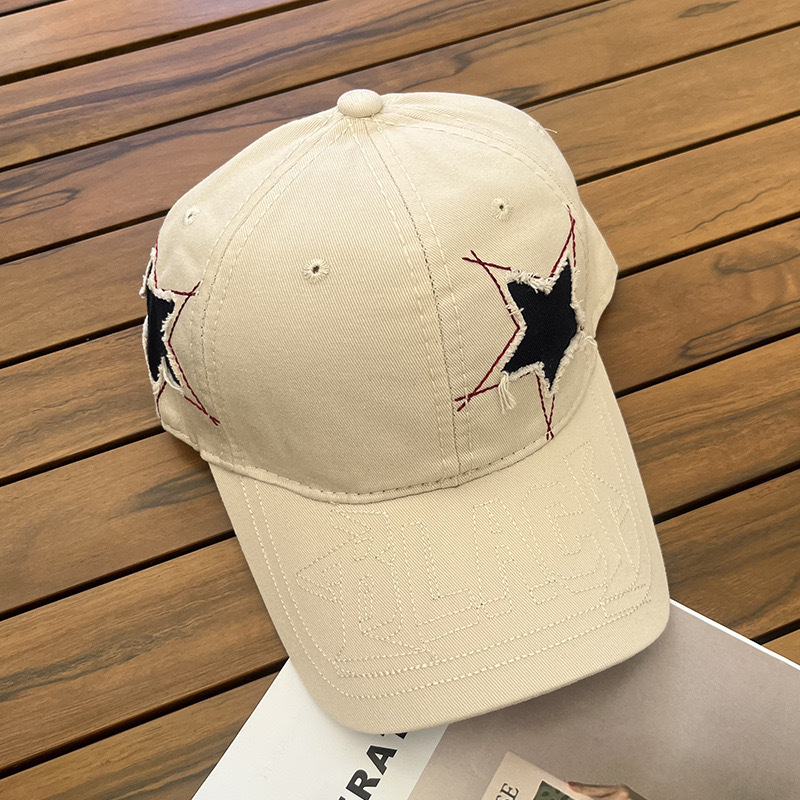 XINGX Baseball Cap Men and Women 2024 New Versatile Retro Face-Looking Small Sun Hat Wide Brim Sun-Proof Peaked Cap
