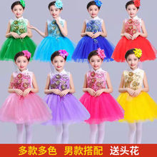 六一儿童表演合唱服公主裙男女童蓬蓬纱裙小女孩幼儿园舞蹈演出服