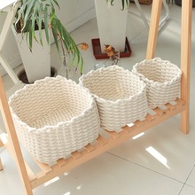 Hand-woven Storage Basket Home Sundries Woven Basket Cotton