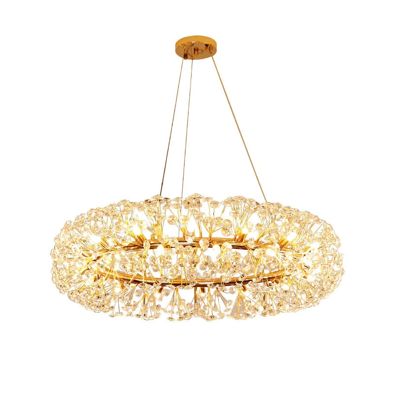 Living Room Chandelier Light Luxury Crystal Chandelier 2023 New Modern Minimalist and Magnificent Master Bedroom Dining Room Dandelion Chandelier