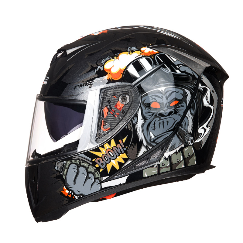 捷凯头盔机车男女士电动车跑车全覆式越野街车四季安全帽夏季全盔