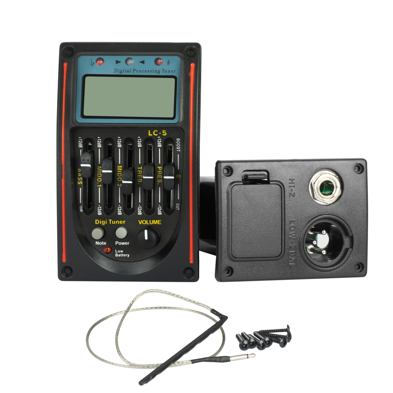 木吉他拾音器lc-5 eq/301/201吉他五段均衡器-阿里巴巴