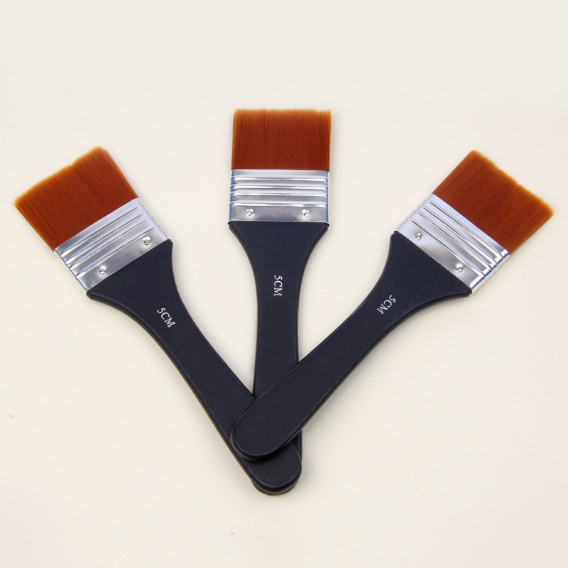 尼龙毛刷子丙烯板刷儿童绘画笔刷 美术水粉彩油画画刷排笔颜料刷