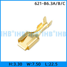 621-B6.3 连接器插簧 插片 镀锡对插公母 连绕端子 接线端子