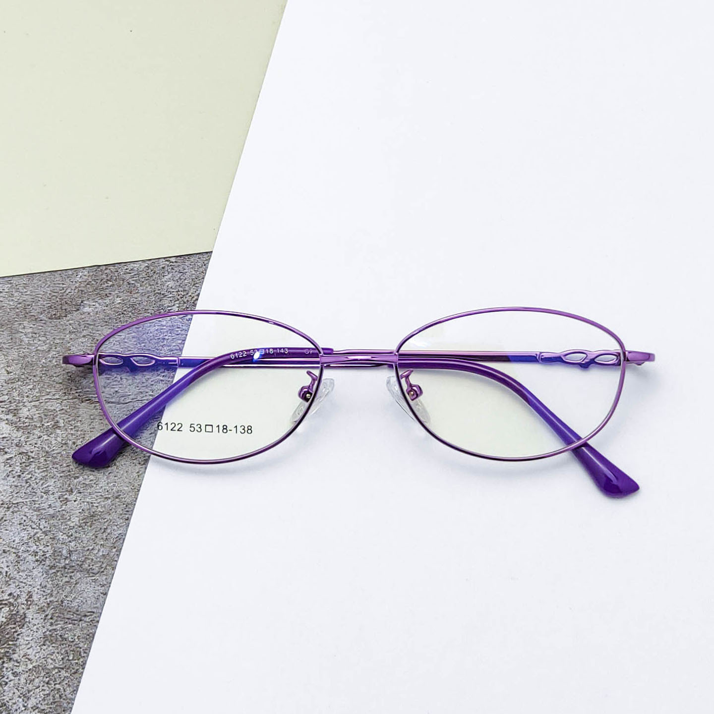 女款宽腿记忆眼镜框批发 小框椭圆近视眼镜 厚金电镀优雅平光近视